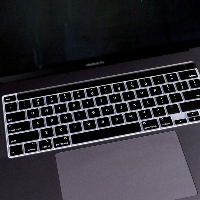 Oaky Keyboard Protector Compatible with MacBook Pro16 Inch 2019-2020 Release Model A2141 Soft Silicone Waterproof Dust-Proof Ultra Thin Keyboard Cover Skin for MacBook Pro 16 Inch - Silicon Black - Image 4