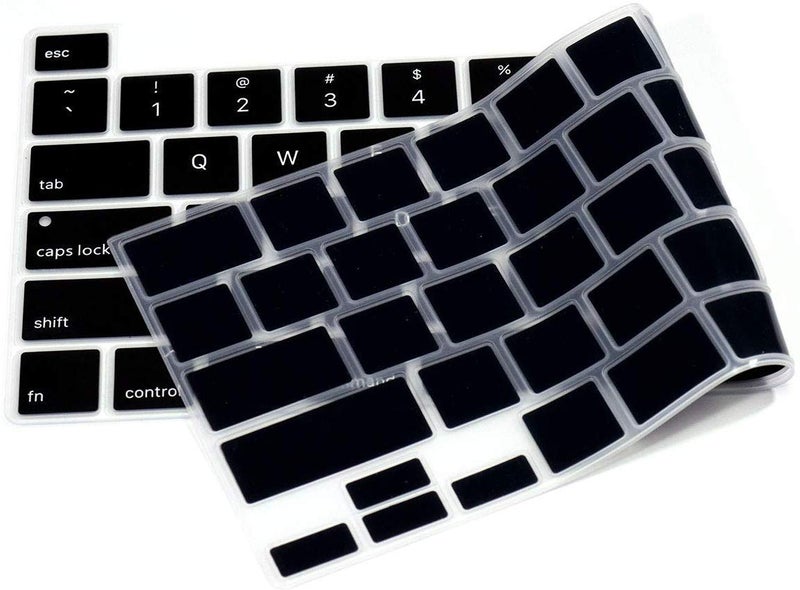Oaky Keyboard Protector Compatible with MacBook Pro16 Inch 2019-2020 Release Model A2141 Soft Silicone Waterproof Dust-Proof Ultra Thin Keyboard Cover Skin for MacBook Pro 16 Inch - Silicon Black - Image 5
