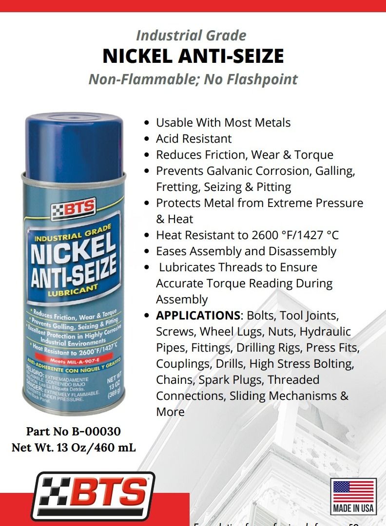 BTS NICKEL ANTI-SEIZE 460 ml - Image 2