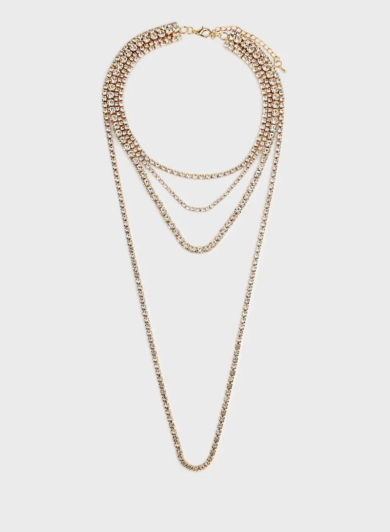 Ella Limited Edition Layered Diamante Necklace