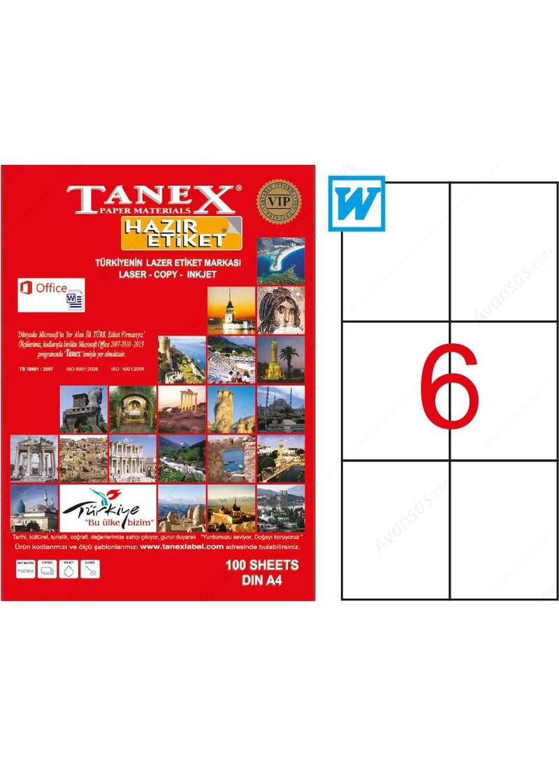 TANEX Tw-2303 105 Mm X 99 Mm 100 Pages Laser 