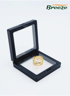 Breeze Gold-plated titanium steel open ring does not fade, niche and versatile ring  - Image 4