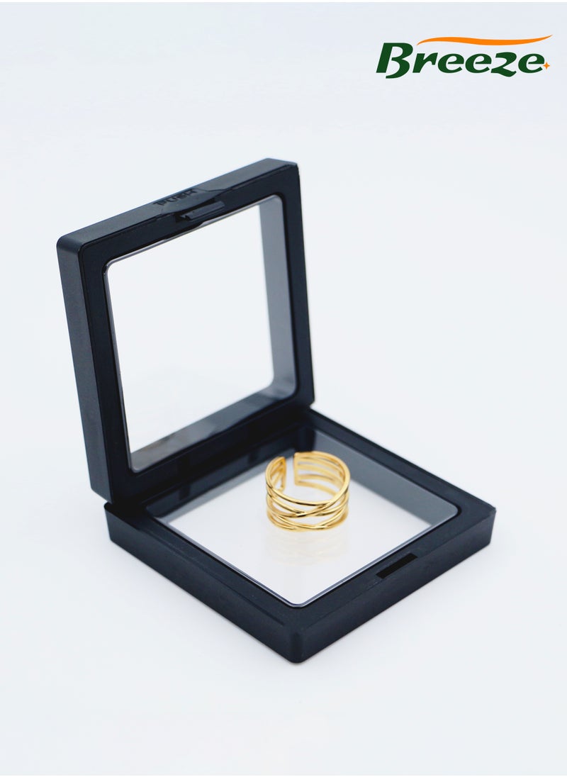 Breeze - Gold-plated titanium steel open ring does not fade, niche and versatile ring - Image 1