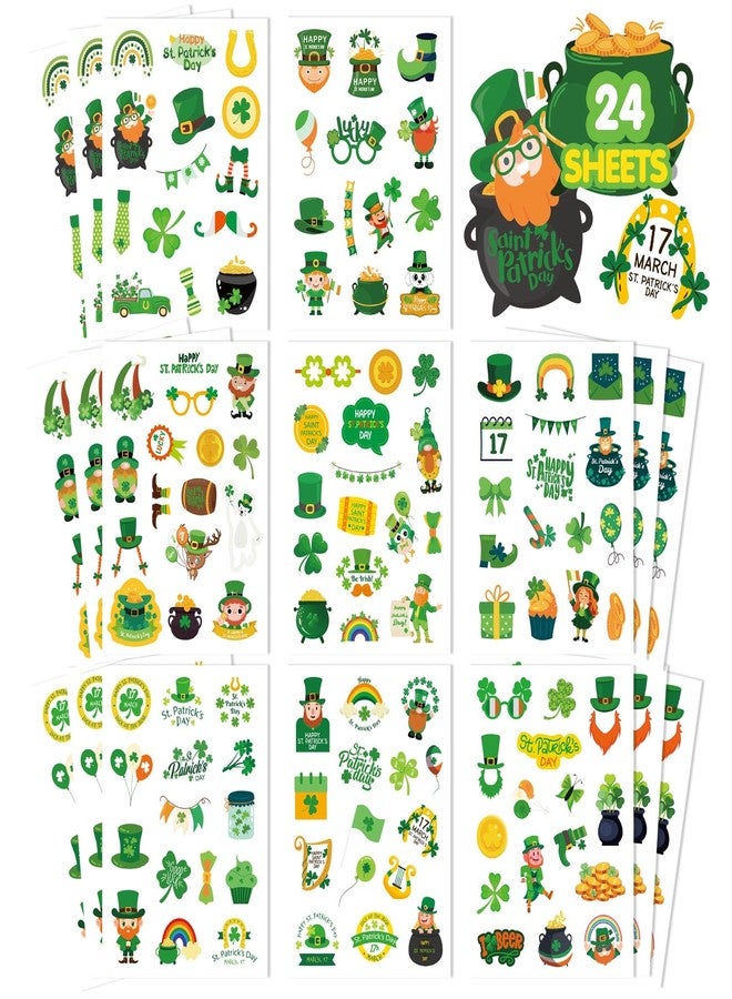 OTAITY 484 PCS St. Patrick’s Day Stickers, Irish Day Stickers for Kids Shamrock Leprechaun Clover Hat Irish Day Themed Party Holiday Stickers for St. Patrick’s Day Party Favors Accessories Decorations - Image 1