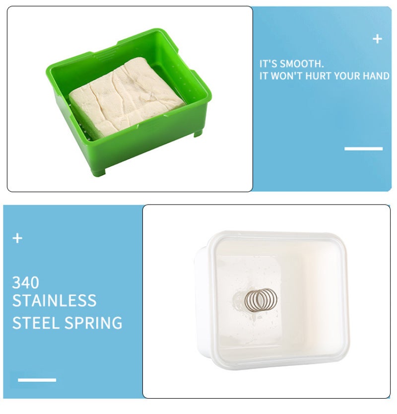 Tofu Press, Fashionable Press, Built-In Tofu Drainer and Drip Tray, Homemade Tofu Press(white green) - Image 3