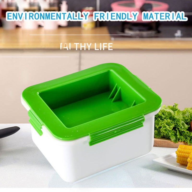Tofu Press, Fashionable Press, Built-In Tofu Drainer and Drip Tray, Homemade Tofu Press(white green) - Image 4