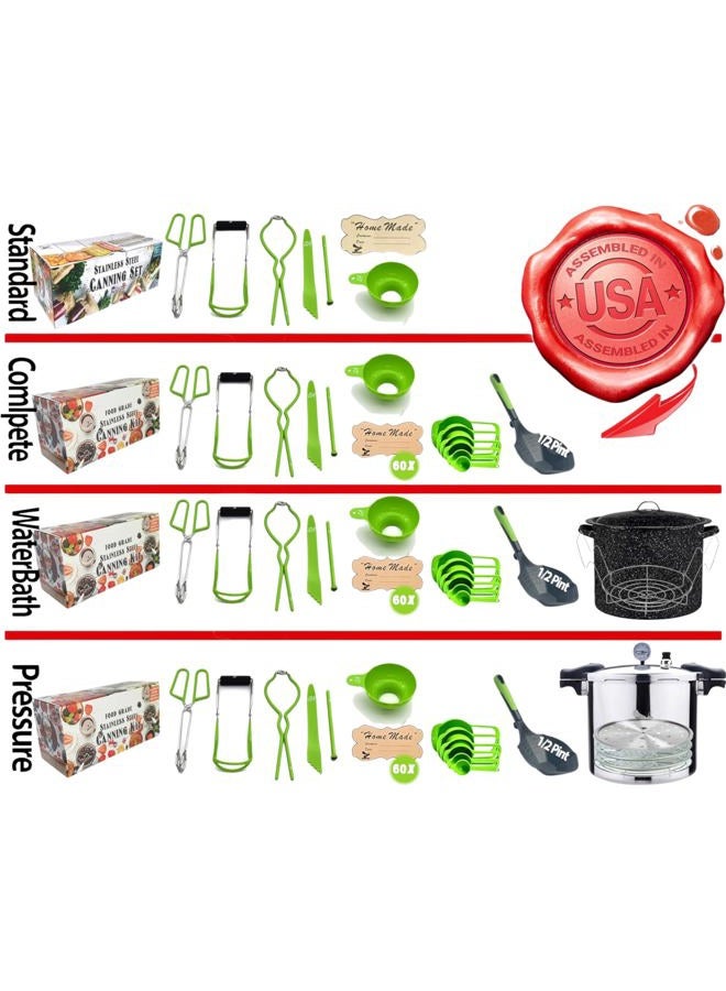 Supa Ant Canning Pot with Rack and Full Set + ½ Pint ladle Measuring Cups - Supplies Kit for Beginner, Food Grade Stainless Steel Accessories Starter - Image 4