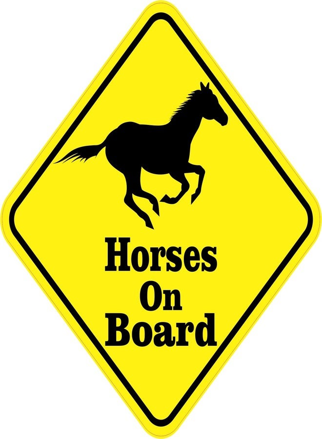 StickerTalk ملصق فينيل من StickerTalk Horses on Board، 5 بوصات × 5 بوصات - Image 1