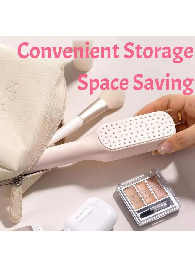 Anti Static Self Cleaning Massage Hair Brush with One Pull Hair Removal Retractable Bristles Detangling Styling Comb for Women Lightweight Travel Friendly Hairbrush for Daily Use All Hair Types - Image 5
