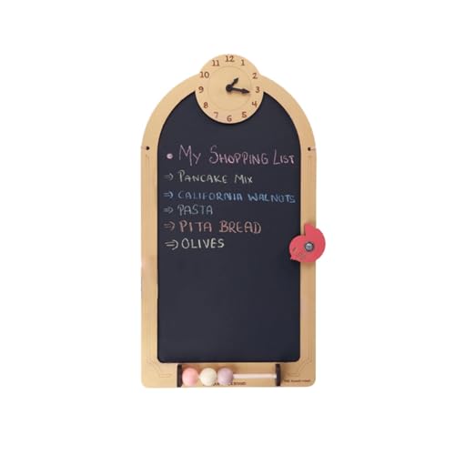 The Funny Mind Wooden Multipurpose Antique Black Chalk Board with Chalk & Duster | Decorative Writing Board for Kids & Adults | Home, Kitchen, Restaurant & Café Use | 50 x 27 cm - Image 1