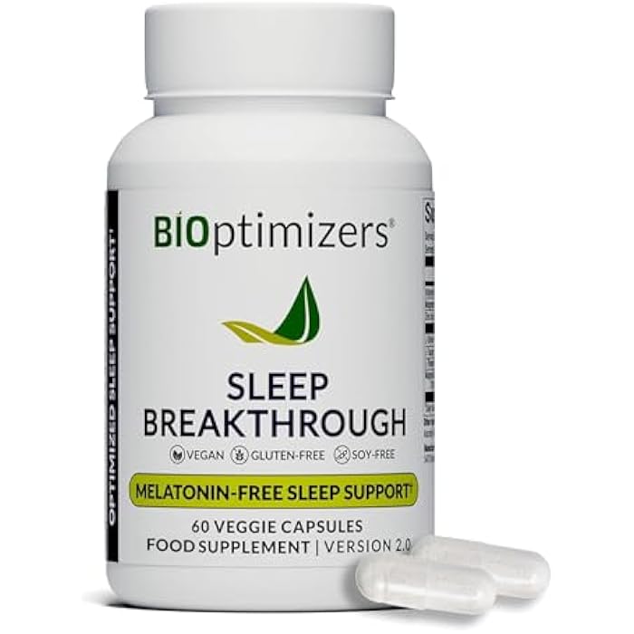 BIOptimizers Sleep Breakthrough Capsules - Natural Support Supplement | Calming Relief Aid for Adults | Non-Habit Forming | 60 Capsules - Image 1