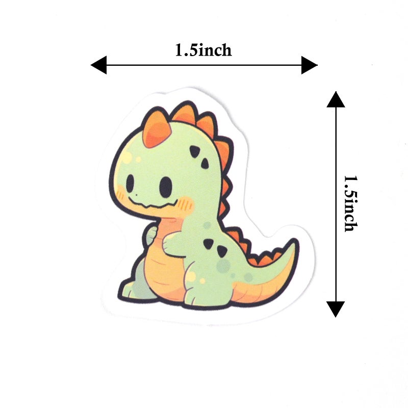 Aowplc 100 Pcs Cute Dinosaur Stickers Pack | Vinyl Stickers for Kids & Toddlers | Dinosaur Party Favors Crafts and Rewards - Image 4