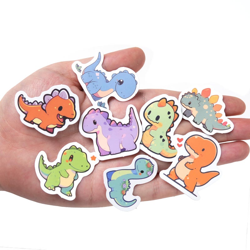 Aowplc 100 Pcs Cute Dinosaur Stickers Pack | Vinyl Stickers for Kids & Toddlers | Dinosaur Party Favors Crafts and Rewards - Image 5