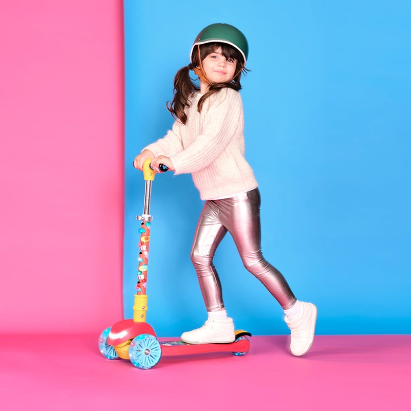 Jetson Disney Mickey™ 3-Wheel Kick Kids Scooter, LED Lights on Stem & Light-Up Wheels, Lightweight Frame, Height-Adjustable Handlebar, Lean-to-Steer System, Easy-Fold Mechanism, Ages 3+, JMCKY-3KIK - Image 5