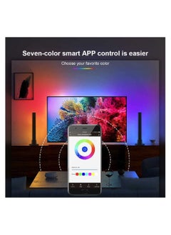 SHOPI Smart LED Light Bar, RGB Ambiance Backlight with 12 Scene Modes and Music Modes, Desktop Music Bluetooth Light Smart APP Control Music Slide Floor Lamp for Gaming, PC, TV, Room Décor  - Image 4