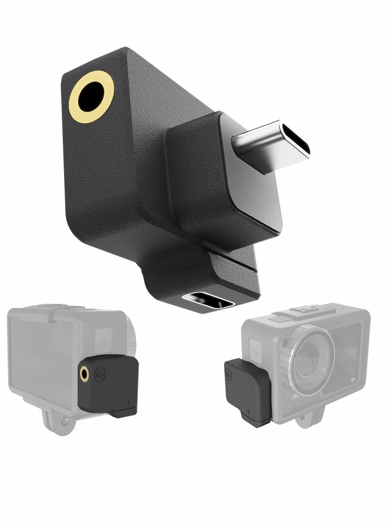 Dual 3.5mm/USB-C Mic Adapter, Accessories for OSMO Action Camera - Image 1