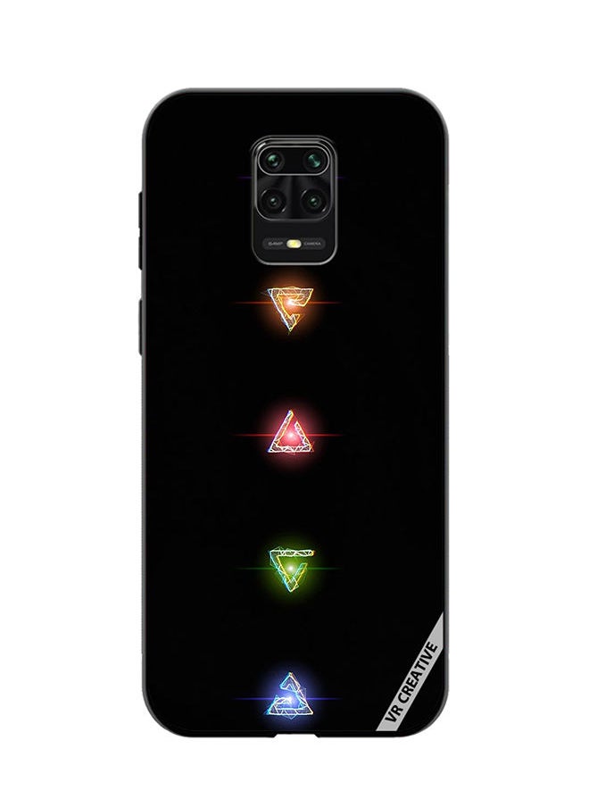 VR CREATIVE - Protective Case Cover For Xiaomi Mi Note 10 Lite 5G Neon Lights Diamond Shapes Design Multicolour - Image 1
