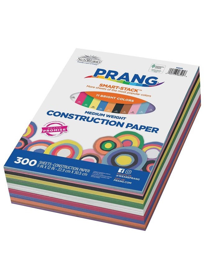 Prang SunWorks Construction Paper, 11 Assorted Colors, 9" x 12", 300 Sheets - Image 3
