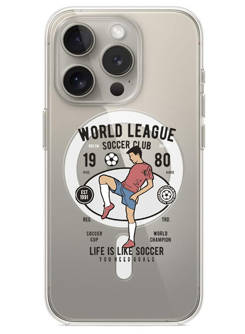 Theodor Magnetic Case for iPhone 15 Pro Max 6.7-inch Compatible with MagSafe Wireless Charging, Shockproof Phone Bumper Cover World league copy - Image 1