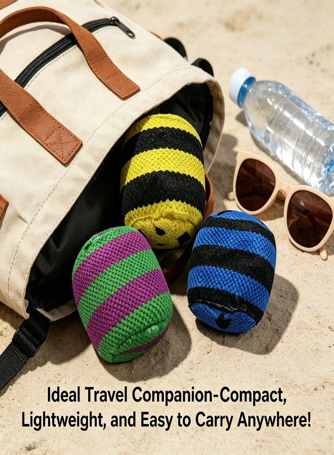 GAISHION 3 Pcs Handmade Hacky Footbag Sack for Party, Soft Pellet Filled Crochet Hacky Balls for Juggling, Kick Sack, Outdoor Skill Training, Random Colors - Image 3