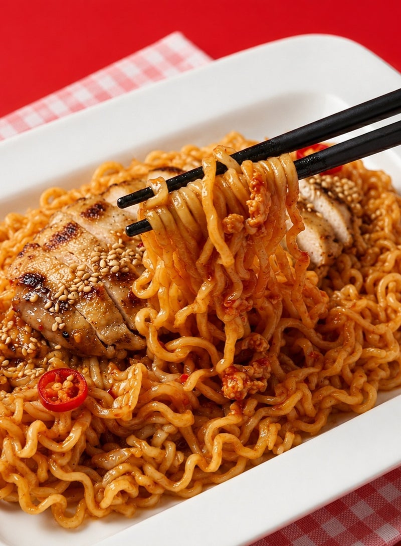 Buldak Hot Chicken Flavor Ramen Rose - 140g (2-Pack) - Image 3