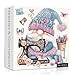 PPuzzling Cute Blue Gnome Puzzles for Adults 1000 Pieces Vintage Flower Sewing Machine Jigsaw Puzzles Funny Challenging Puzzle as Spring Art - Image 2