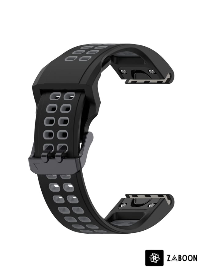 Zaboon Amazfit Falcon 22mm  Two-Color Breathable Sports Silicone Watch Band - Image 2