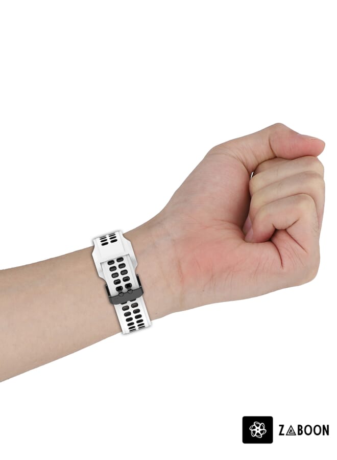 Zaboon Amazfit Falcon 22mm  Two-Color Breathable Sports Silicone Watch Band - Image 5