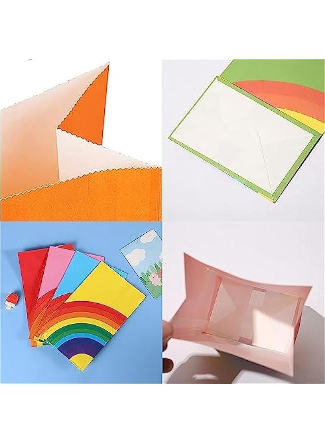 HOOKOR 48PCS Kraft Paper Party Favor Gift Bags with Heart Stickers 8 Colors Wrap Treat Goodie Candy Storage Bags Bulk for Girls Boys Kids Birthday Baby Shower  Party Supplies  - Image 3