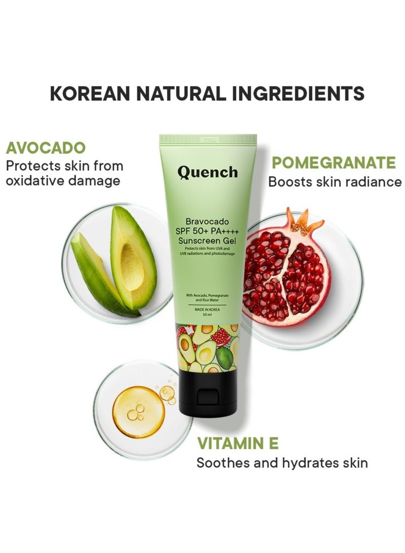كوينش كريم الوقاية من الشمس فيتامين هـ 50 PA للبشرة المتوهجة| خفيف الوزن للغاية وغير زيتي ولا يحتوي على حماية من الأشعة فوق البنفسجية الطويلة والمتوسطة المصنوعة في كوريا للنساء والرجال، 50 مل - Image 3