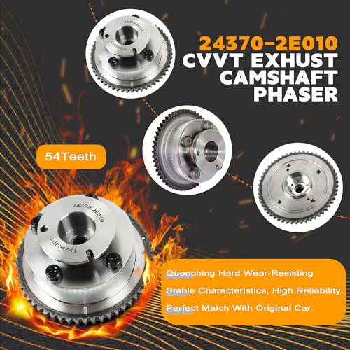 PANGOLIN 2PCS Exhaust & Intake VVT Timing Camshaft Gear Sprocket Phaser Adjuster 24370-2E010 24350-2E011 for 2013 Elantra GT 1.8L, for 2014 Elantra GT 2.0L - Image 3