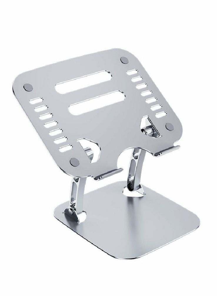 Yuwell Adjustable Foldable Heat Vent Aluminum Laptop Stand For Desk Multi Angle Stand With Heat Vent To Elevate Laptop Notebook Holder - Image 1