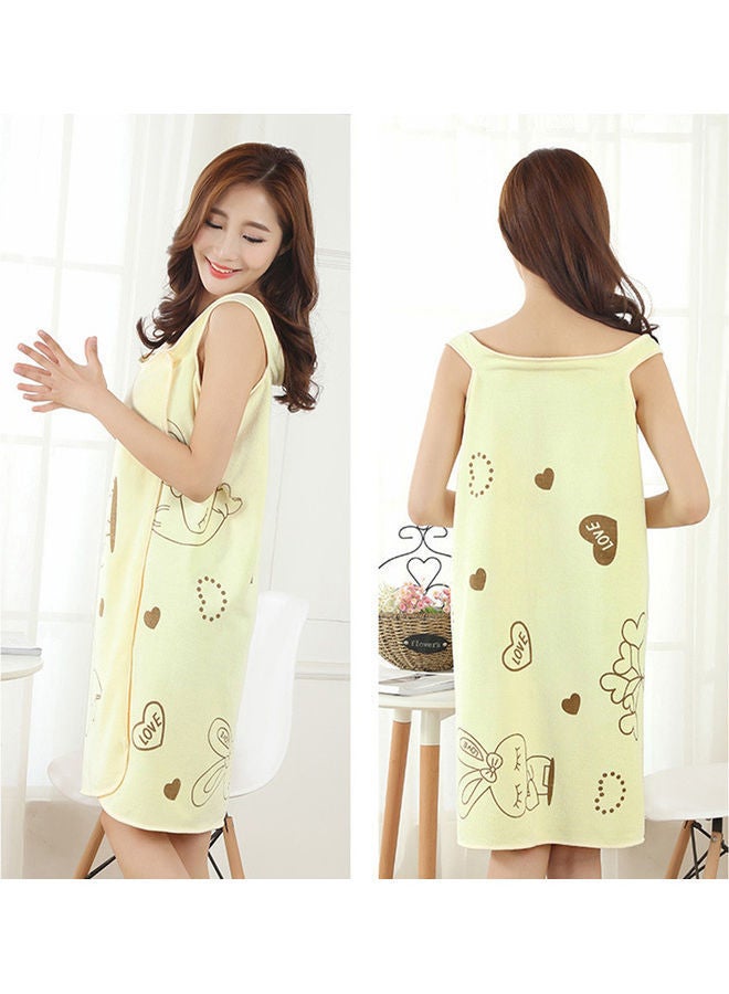 NIBEMINENT Sling Wearable Skirt Bathrobe Towel Dress Microfiber Dressing Gown Blue 40x30x3cm  - Image 4