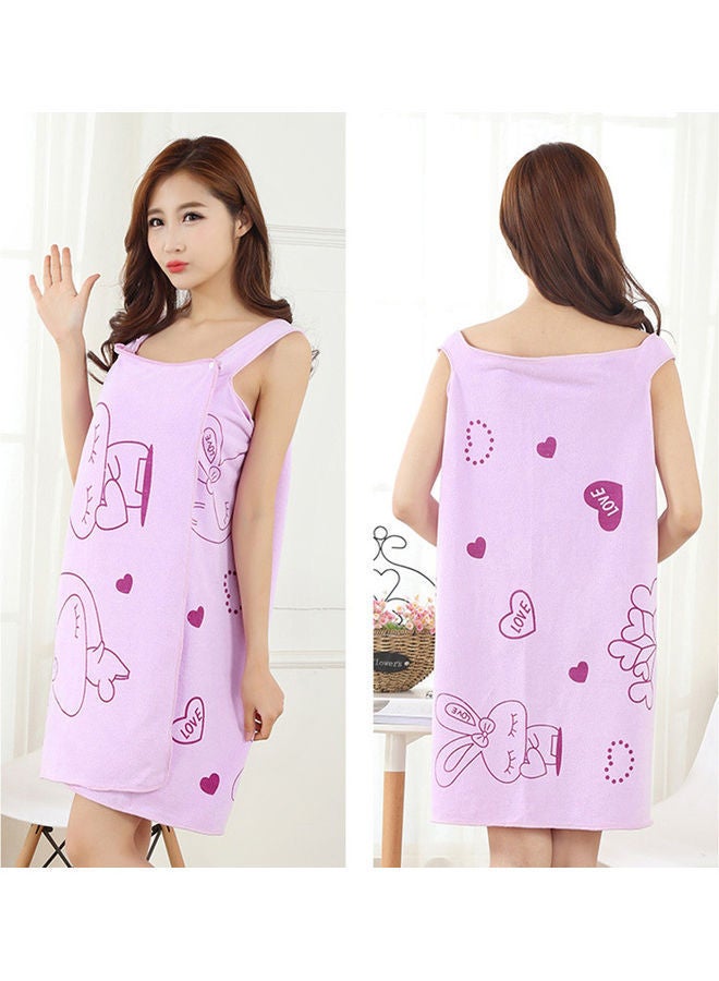 NIBEMINENT Sling Wearable Skirt Bathrobe Towel Dress Microfiber Dressing Gown Blue 40x30x3cm  - Image 5