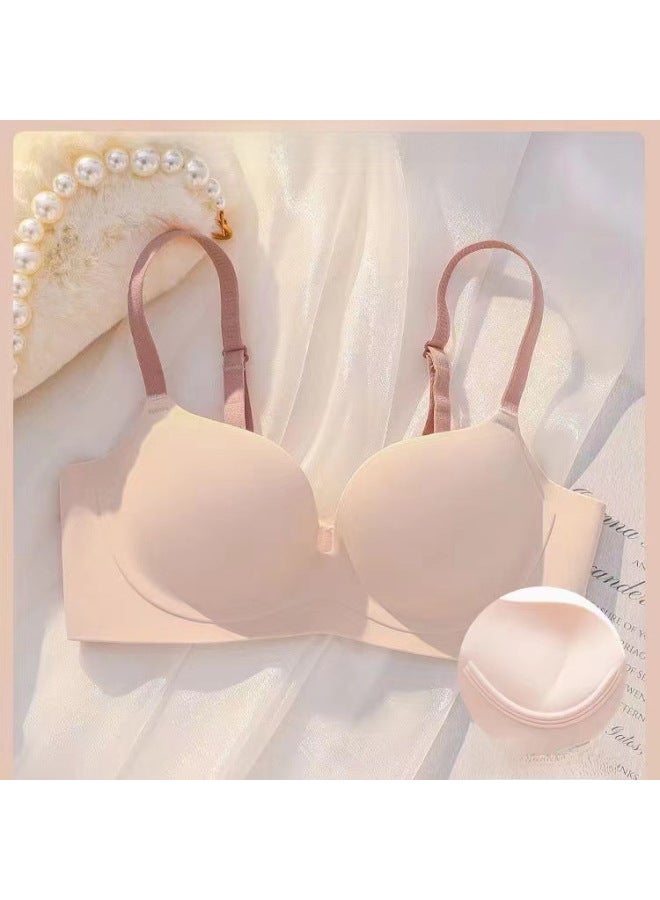 Summer Seamless Student Underwear Women's Small Chest Push-up Large Breast Collection Adjustable Anti-sagging Wireless Bra