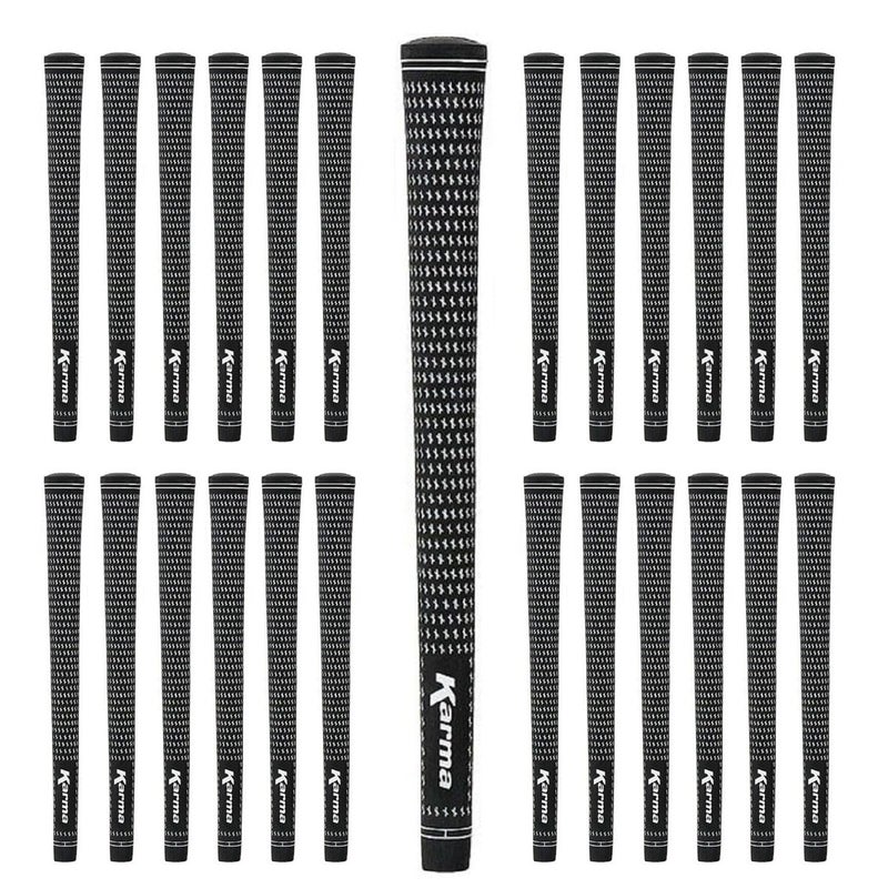 Karma Velour Jumbo Plus Golf Grips 25 Piece Golf Grip Set 18 Oversized BlackWhite Velvet Style Replacement Golf Club Grips for Men - Image 2