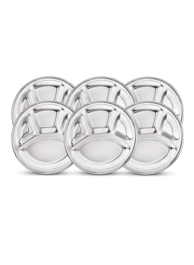 CLASSIC ESSENTIALS Stainless Steel Compartment Plate Bhojan Thali, Lunch/Dinner Plate - Image 1
