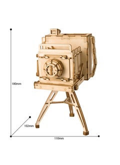 Robotime Rolife CAMERA 3D Wooden Puzzle TG403, 3D Wooden Puzzles for Adults/Teens, Creative Home Decor, Unique Gift for Craft Hobby Adults/Teens  - Image 2