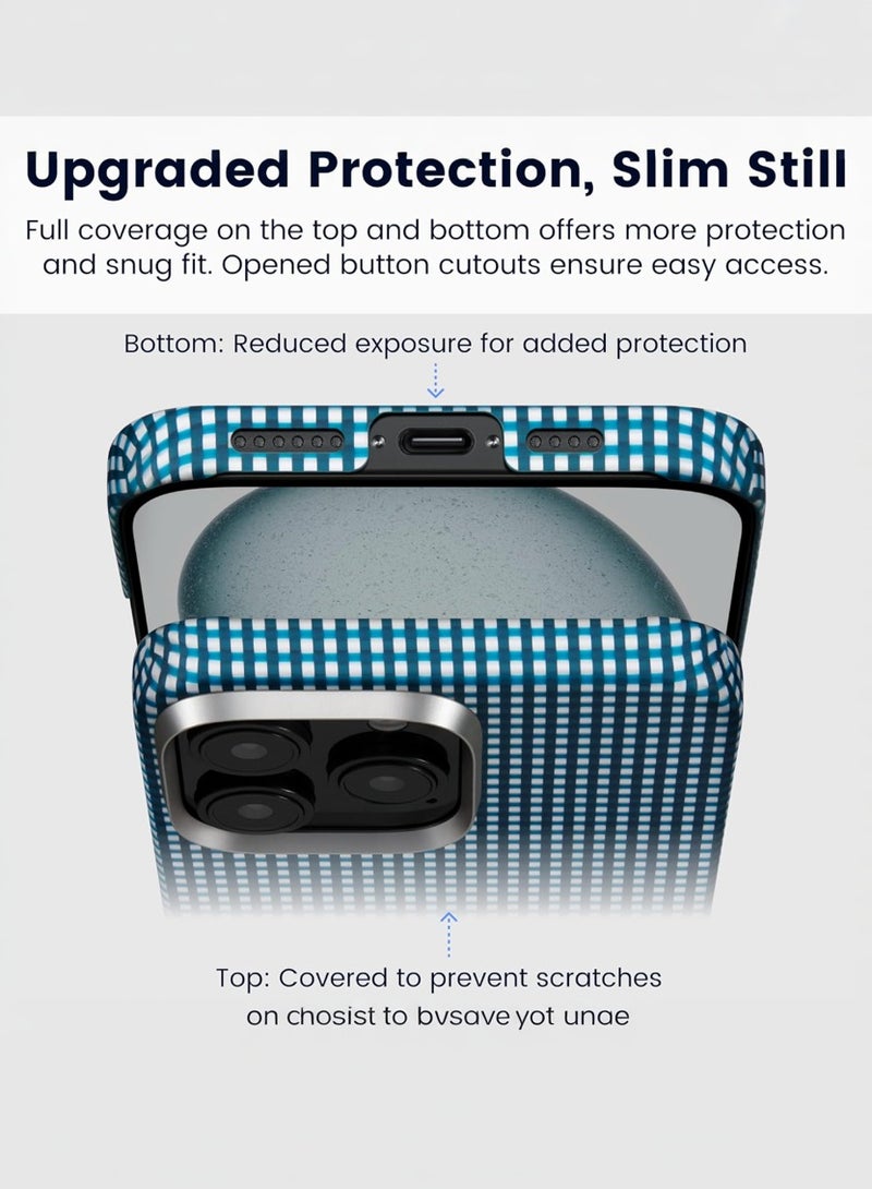 بيتاكا جراب ماجسيف لهاتف آيفون 16 برو  / حماية التغطية الكاملة /نحيف للغاية / مقبض ثلاثي الأبعاد / حافة كاميرا مرتفعة / حماية من السقوط والتلف - أزرق محيطي - Image 2