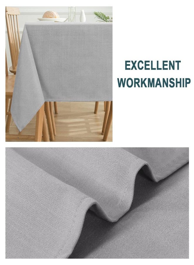 FantasDecor Square Tablecloth Linen Table Clothes for Square Tables Wrinkle Resistant and Waterproof Washable Fabric Cover for Dining Room and Outdoor Use, Grey, 54 x 54 Inch - Image 5