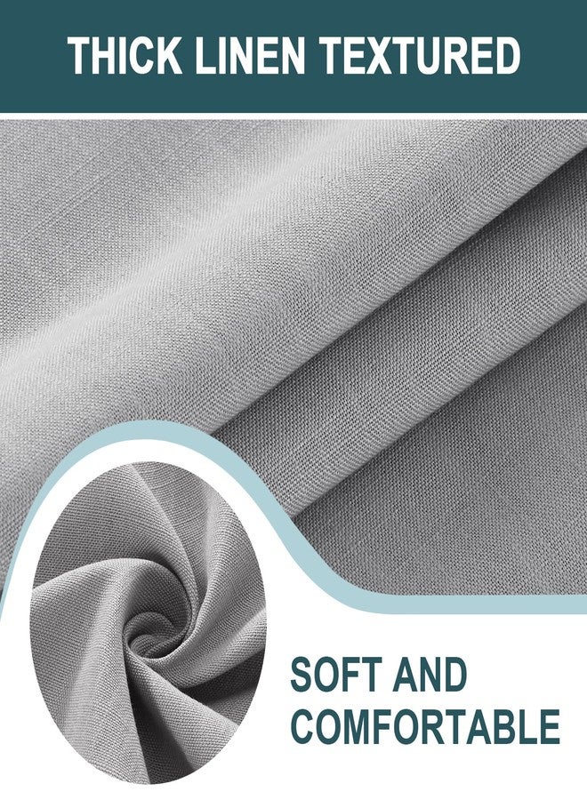 FantasDecor Square Tablecloth Linen Table Clothes for Square Tables Wrinkle Resistant and Waterproof Washable Fabric Cover for Dining Room and Outdoor Use, Grey, 54 x 54 Inch - Image 4