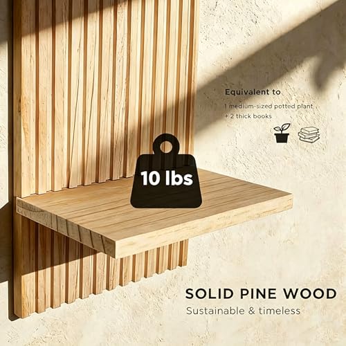 LIYAOLI Boho Wall Shelf Set of 215 x 86 Inch Arched Wooden Hanging Shelves for Living Room Bedroom MidCentury Modern Bohemian Wall Decor Natural Wood Finish - Image 3
