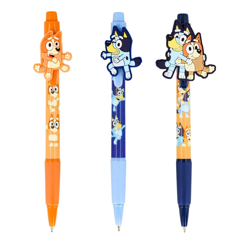 Innovative Designs Bluey and Bingo 3pk Character Pens with Rubber Clips - Image 2