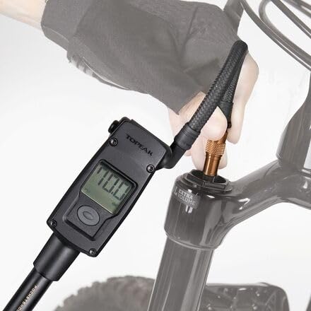 TOPEAK مضخة صدمات رقمية توبيك بوكيت شوك مع مقياس رقمي 300 PSI، موصل ضغط-رايت، وزر تحرير الهواء - Image 3