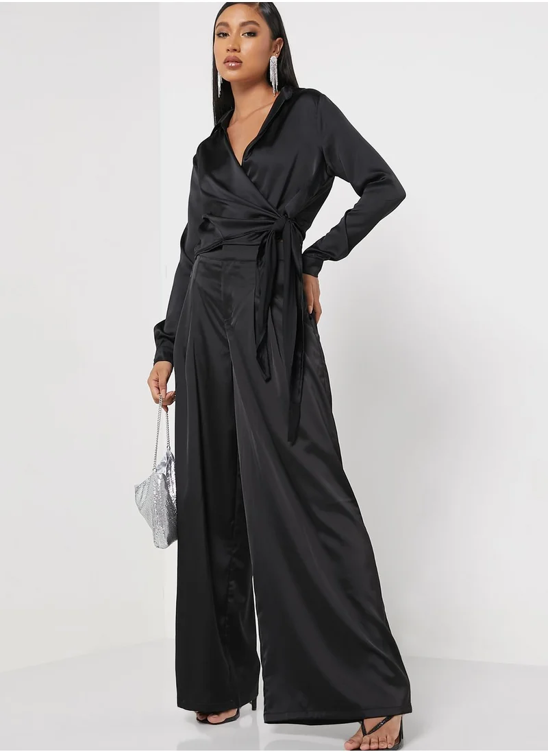Miss Pap Knot Detail Button Down Shirt