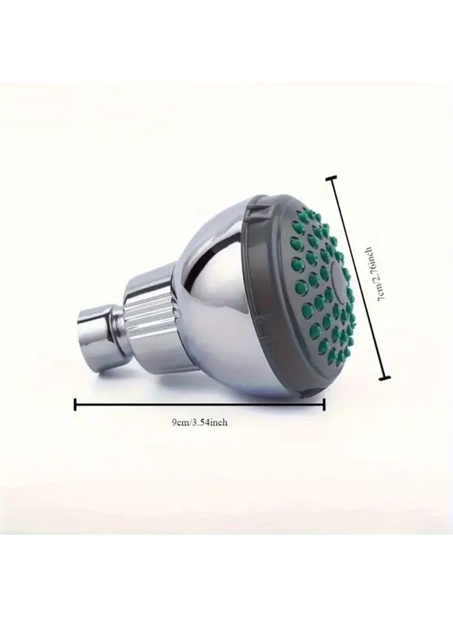 Chrome 3 Inch Rain Shower Head Overhead Waterfall Fixed Position Adjustable Swivel Ball Joint G1 2 Faucet Connection ABS Construction Polished Finish Modern Bathroom - Image 3