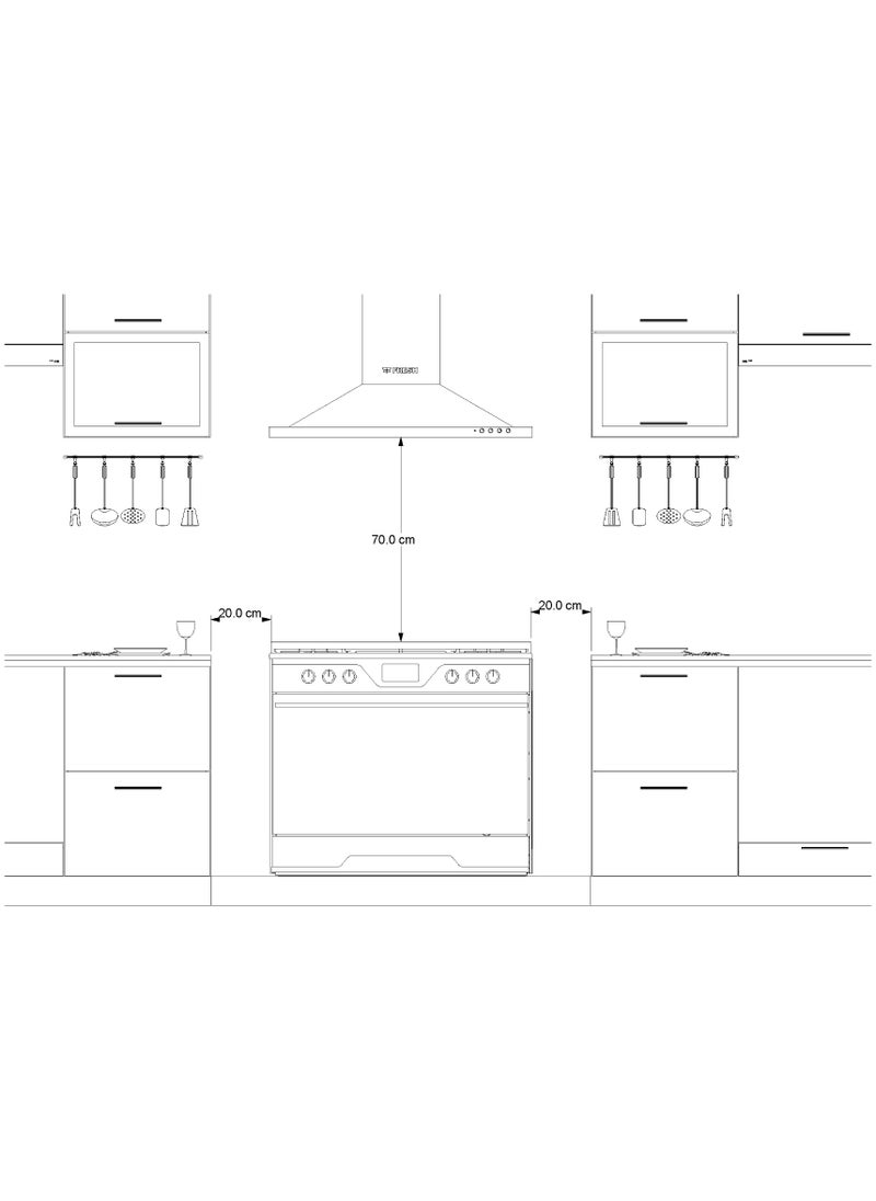 Fresh - Fresh built-in hood - 90 cm, classic black - Image 1