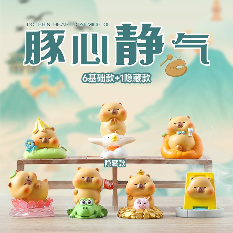Popular Cartoon Super Mecha Capybara Blind Box Children's Trendy Resin Ornaments Student Gifts Decorations Wholesale - Image 1