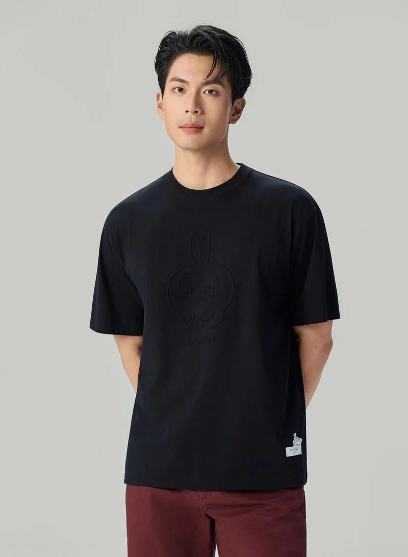 Men's Chiikawa Usagi Printed Cotton Blend Relaxed Tee