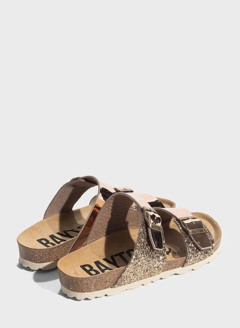 BAYTON Ilithyie Double Strap Flat Sandals